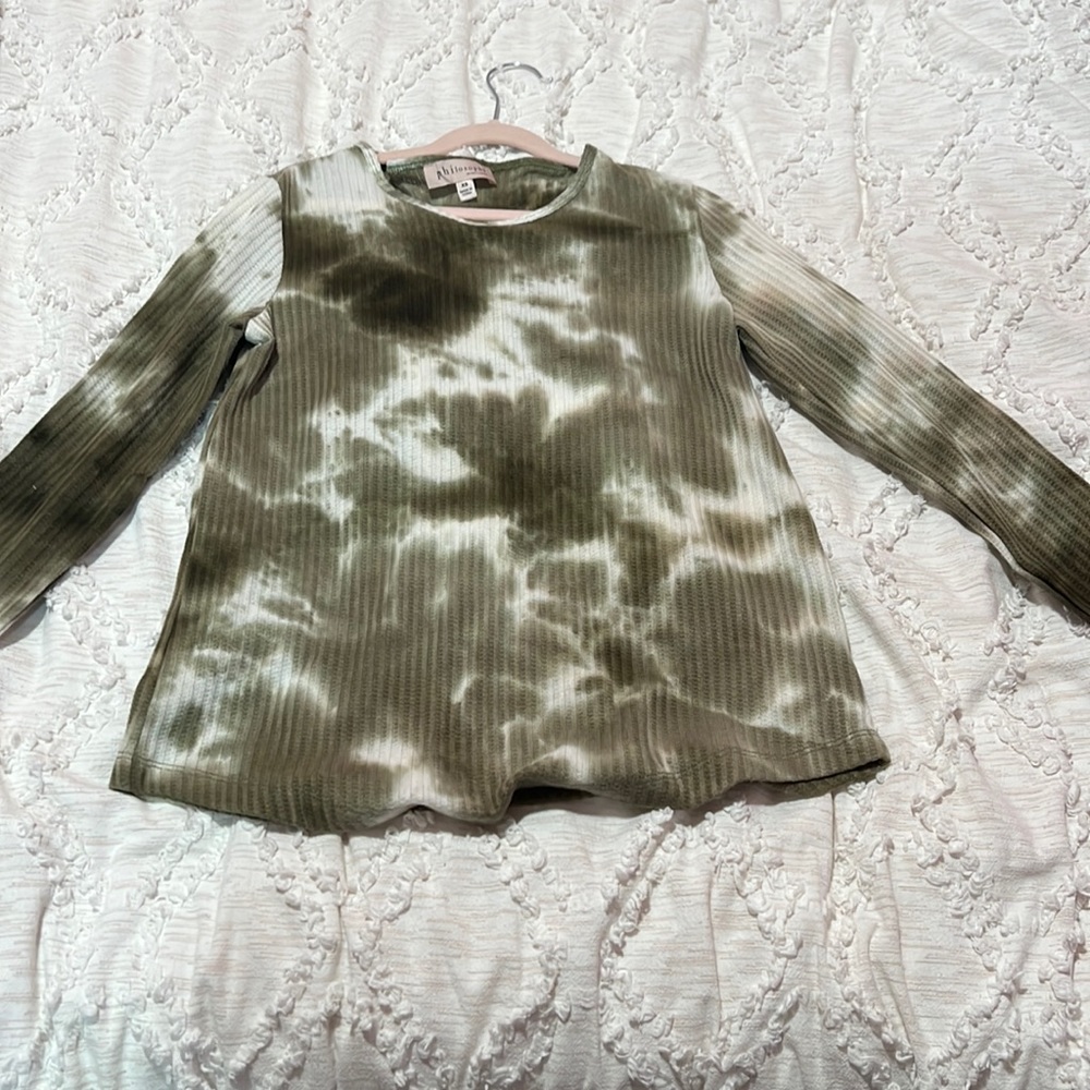 This is a green and white shirt